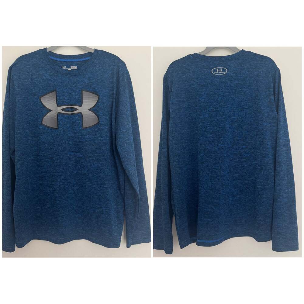 Under Armour Loose Fit Heatgear Long Sleeve in Heathered Blue